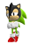 Size: 720x1098 | Tagged: safe, artist:univermangamangasimu, oc, oc:ashura the hedgehog, oc:classic ashura, 2019, 3d, arms folded, classic style, lidded eyes, looking offscreen, male, oc only, simple background, solo, standing, transparent background