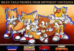 Size: 1076x743 | Tagged: safe, artist:zeed_02, miles "tails" prower, sonic the hedgehog 2 (2022), self paradox, sonic boom (tv), sonic satam