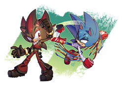 Size: 2830x1957 | Tagged: safe, artist:spiritsonic, shadow the hedgehog, sonic the hedgehog