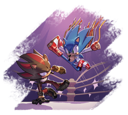 Size: 3146x2837 | Tagged: safe, artist:spiritsonic, shadow the hedgehog, sonic the hedgehog