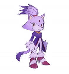 Size: 1468x1569 | Tagged: safe, artist:crowcrate, blaze the cat, 2025, blazebetes, cute, frown, simple background, solo, standing, white background