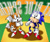 Size: 613x518 | Tagged: safe, artist:thweatted, miles "tails" prower, sonic the hedgehog, fox, hedgehog, 2007, abstract background, classic sonic, classic sonic (universe), classic tails, duo, english text, looking at something, male, mouth open, shadow (lighting), sonic the hedgehog 3, special stage, standing