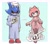 Size: 3100x2700 | Tagged: safe, artist:tokkiyomi, amy rose, metal sonic, hedgehog, agender, candle, duo, female, pijamas, robot, sleeping hat