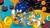 Size: 1920x1080 | Tagged: safe, artist:grandbilal21, miles "tails" prower, sonic the hedgehog, sonic the hedgehog 2, 2023, abstract background, bomb, clenched fists, clenched teeth, duo, looking at viewer, modern sonic, modern tails, mouth open, open smile, ring, running, signature, smile, smiling at viewer, special stage, youtube link in description