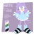 Size: 2048x2048 | Tagged: safe, artist:artyyline, oc, oc:mattie (artyyline), dog, 2022, abstract background, blushing, boots, character name, cute, double v sign, dress, english text, eyelashes, gloves, labrador, lineless, looking offscreen, mouth open, oc only, reference sheet, smile, solo, standing, text, tongue out, v sign