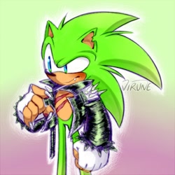 Size: 800x800 | Tagged: safe, artist:virune, scourge the hedgehog, male, solo