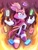 Size: 2500x3292 | Tagged: safe, artist:angiethecat, blaze the cat, burning blaze, female, sol emerald, solo, super form