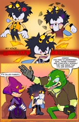 Size: 1333x2048 | Tagged: safe, artist:twentyann, charmy bee, espio the chameleon, vector the crocodile, team chaotix, trio