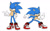 Size: 1024x639 | Tagged: safe, artist:tanzillaaaa, sonic the hedgehog, hedgehog, blue fur, gloves, green eyes, male, shoes, solo