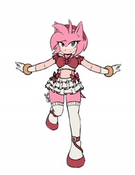 Size: 1584x2048 | Tagged: safe, artist:littlelilotl, amy rose, alternate outfit, female, solo