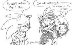 Size: 540x340 | Tagged: safe, artist:scourgefrontier, scourge the hedgehog, sonic the hedgehog