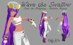 Size: 1130x707 | Tagged: safe, artist:petite-neko-kitsune, wave the swallow, human, humanized, mmd