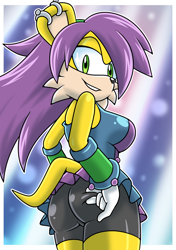 Size: 950x1350 | Tagged: suggestive, artist:sonicguru, mina mongoose, butt