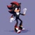 Size: 736x736 | Tagged: safe, artist:solar socks, shadow the hedgehog, hedgehog, black fur, gloves, male, red eyes, red fur, shoes, solo