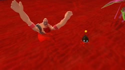 Size: 1366x768 | Tagged: semi-grimdark, artist:undeadponysoldier, chao, sonic adventure 2, 3d, blood, crossover, dark chao, dark chao garden, garry's mod, gmod, happy, heavy, insanity, pool of blood, team fortress 2