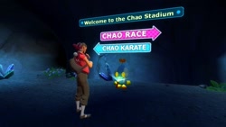 Size: 1366x768 | Tagged: safe, artist:undeadponysoldier, chip, omochao, chao, human, sonic adventure 2, sonic unleashed, 3d, cave, chao karate, chao race, crossover, flashlight, garry's mod, gmod, robot, scout, team fortress 2