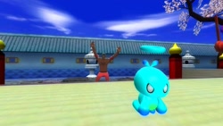 Size: 1366x768 | Tagged: safe, artist:undeadponysoldier, chao, sonic adventure 2, 3d, chao karate, crossover, demoman, garry's mod, gmod, male, team fortress 2