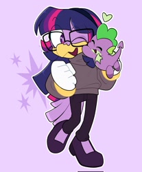 Size: 1699x2048 | Tagged: safe, artist:fieldofcloverz, chao, mobianified, my little pony, spike (mlp), twilight sparkle