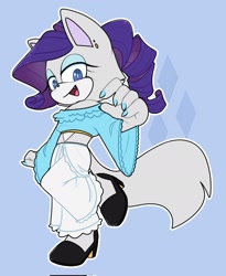 Size: 1677x2048 | Tagged: safe, artist:fieldofcloverz, mobianified, rarity