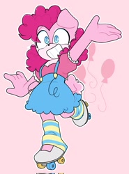 Size: 1515x2048 | Tagged: safe, artist:fieldofcloverz, dog, female, mobianified, my little pony, pinkie pie, shiba inu, solo