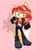 Size: 1488x2048 | Tagged: safe, artist:fieldofcloverz, fox, female, mobianified, solo, sunset shimmer