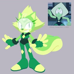 Size: 2048x2048 | Tagged: safe, artist:kanayanga, squirrel, mobianified, peridot, steven universe (series)