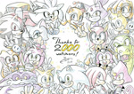 Size: 1024x726 | Tagged: safe, artist:finikart, amy rose, big the cat, blaze the cat, charmy bee, cheese (chao), cream the rabbit, e-123 omega, espio the chameleon, knuckles the echidna, marine the raccoon, mighty the armadillo, miles "tails" prower, ray the flying squirrel, rouge the bat, shadow the hedgehog, silver the hedgehog, sonic the hedgehog, tikal, vector the crocodile