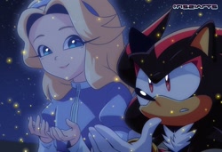 Size: 1680x1146 | Tagged: safe, artist:artsriszi, maria robotnik, shadow the hedgehog