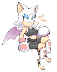 Size: 1176x1472 | Tagged: safe, artist:arantarisu_yamu, rouge the bat, bat, boxing gloves, female, solo