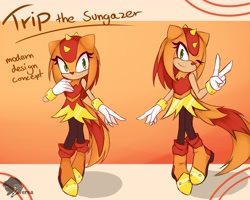 Size: 4096x3277 | Tagged: safe, artist:skyversa, trip the sungazer, lizard, female, modern style, solo