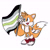 Size: 2048x2046 | Tagged: safe, artist:whereisthemask, miles "tails" prower, 2025, agender, agender pride, cute, flag, holding something, looking offscreen, pride, pride flag, simple background, smile, solo, solo agender, standing, white background