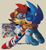 Size: 1397x1513 | Tagged: safe, artist:risziarts, sally acorn, sonic the hedgehog, chipmunk, hedgehog, duo, kiss on lips, sally x sonic, shipping, straight
