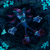 Size: 2000x2000 | Tagged: safe, artist:draivysand, shadow the hedgehog, hedgehog, sonic x shadow generations, abstract background, flower, frown, grass, holding something, lineless, looking up, lying down, male, nighttime, outdoors, signature, solo
