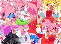 Size: 1440x1036 | Tagged: safe, artist:stoompystoompz, amy rose, sonic the hedgehog