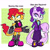 Size: 2048x2048 | Tagged: safe, artist:thiscatdraws, squirrel, 2025, abstract background, barely sonic related, character name, crossover, duo, female, frown, lion, looking at viewer, looking offscreen, mobianified, my little pony, signature, smile, species swap, standing, starlight glimmer, sunset shimmer
