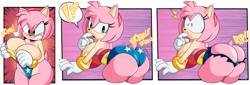 Size: 14194x4800 | Tagged: suggestive, artist:grimphantom, amy rose, hedgehog, big breasts, crossover, crossover cosplay, female, multiple images, solo, thick thighs, wide hips, wonder woman