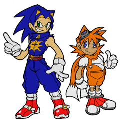 Size: 705x708 | Tagged: safe, artist:casinobunbun, miles "tails" prower, sonic the hedgehog, human, duo, flat colors, humanized, simple background, smile, white background