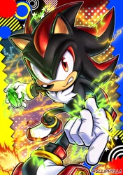 Size: 1748x2480 | Tagged: safe, artist:slliphylla, shadow the hedgehog, chaos emerald