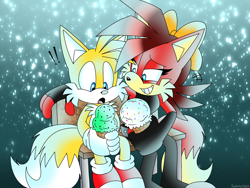Size: 4000x3000 | Tagged: safe, artist:fartist2020, fiona fox, miles "tails" prower, ice cream