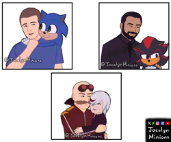 Size: 3000x2500 | Tagged: safe, artist:jocelynminions, agent stone, robotnik, sage, shadow the hedgehog, sonic the hedgehog, tom wachowski, sonic frontiers