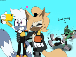 Size: 4000x3000 | Tagged: safe, artist:fartist2020, cassia the pronghorn, tangle the lemur, whisper the wolf, shipping, tangle x whisper