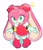 Size: 1472x1729 | Tagged: safe, artist:0ni91ri, amy rose, rabbit, 2025, bow, hair bow, looking at viewer, simple background, smile, solo, species swap, standing