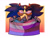 Size: 2048x1536 | Tagged: safe, artist:sonicpridecorner, shadow the hedgehog, sonic the hedgehog, 2025, abstract background, duo, flag, gay, genderfluid, genderfluid pride, genderfluid shadow, holding hands, holding something, looking at each other, male, pride, pride flag, shadow x sonic, shipping, signature, smile, t4t, top surgery scars, trans boy sonic, trans male, trans pride, transgender