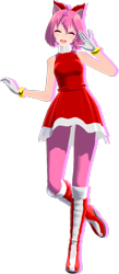 Size: 462x1056 | Tagged: safe, artist:nerey006, amy rose, human, humanized, mmd