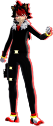 Size: 431x1031 | Tagged: safe, artist:nerey006, shadow the hedgehog, human, 3d, humanized, mmd, partially humanized, simple background, solo, transparent background