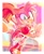 Size: 1200x1467 | Tagged: safe, artist:drawntildawn, amy rose, hedgehog, abstract background, female, outline, piko piko hammer, solo, v sign