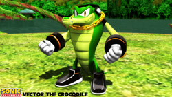 Size: 1192x670 | Tagged: safe, artist:sab64, vector the crocodile, 3d, lost jungle, solo
