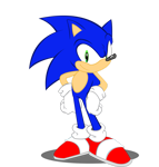 Size: 873x916 | Tagged: safe, artist:trungtranhaitrung, sonic the hedgehog, flat colors, simple background, solo, transparent background