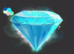 Size: 2348x1716 | Tagged: safe, artist:lemonade-pop, chaos emerald, glowing, no characters, simple background