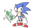 Size: 1000x800 | Tagged: safe, artist:jocomjg64, sonic the hedgehog, hedgehog, sonic cd, 2018, classic sonic, classic sonic (universe), clenched fist, flat colors, frown, holding something, looking offscreen, male, simple background, solo, sparkles, standing, time stone, transparent background